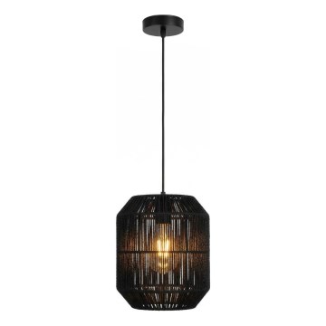 Aigostar - Pendellampa med sladd 1xE27/60W/230V svart Ø 23 cm