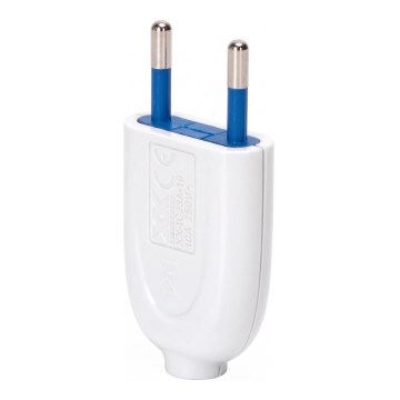 Aigostar - Plaststickpropp 2-polig 10A/250V vit