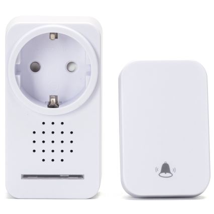 Aigostar - Plugin trådlös dörrklocka 1Z 230V IPX4 vit