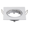 Aigostar - Ram för infälld GU10-spotlight 8,2x8,2 cm vit