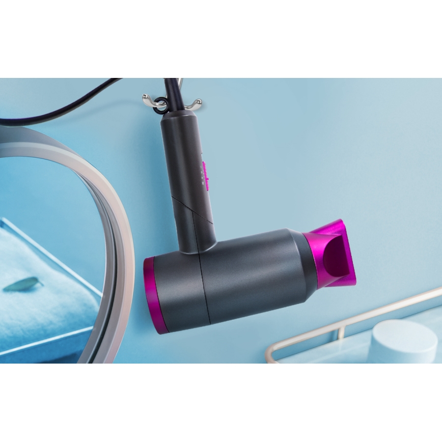 Aigostar - Resehårfön 1800W/230V lila/svart