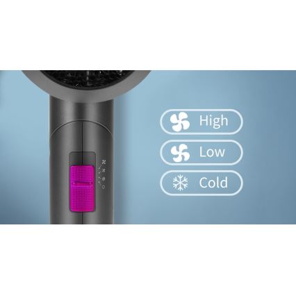 Aigostar - Resehårfön 1800W/230V lila/svart