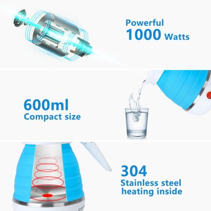 Aigostar - Resekokare 600ml 1000W/230V