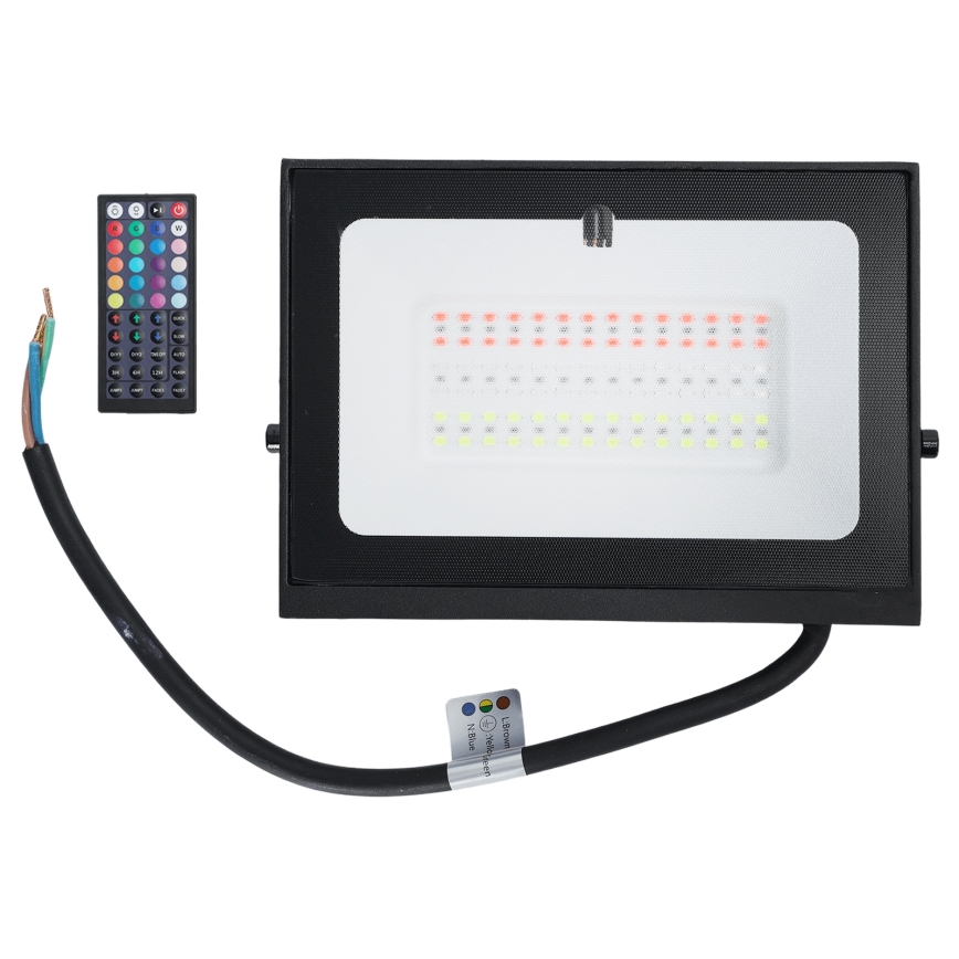 Aigostar - Dimmbar RGB LED-strålkastare 50W/230V IP65 + fjärrkontroll