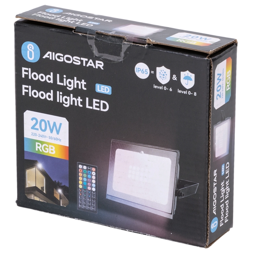 Aigostar - LED RGB dimbar strålkastare LED/10W/230V IP65 + fjärrkontroll