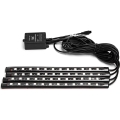 Aigostar - RGB LED-dimbara lister för bil LED/4,5W/5V + fjärrkontroll