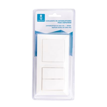 Aigostar - SET 2x Hem väggbrytare med ram