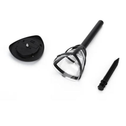 Aigostar - Set med 12 LED-solcellslampor LED/0,06W/2V 33,8 cm 6500K 100 mAh IP44 svart