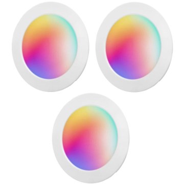 Aigostar - Set med 3 dimbara RGBW-LED-downlights för infällt montage MESH LED/15W/230V 2700K-6500K Ø 17 cm