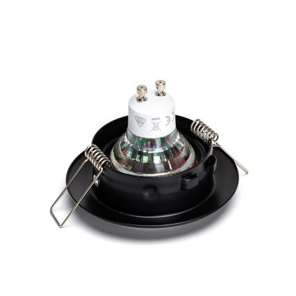 Aigostar - Set med 3 LED-infällda downlights, 1x GU10/4,5W/230V, 3000K, svart