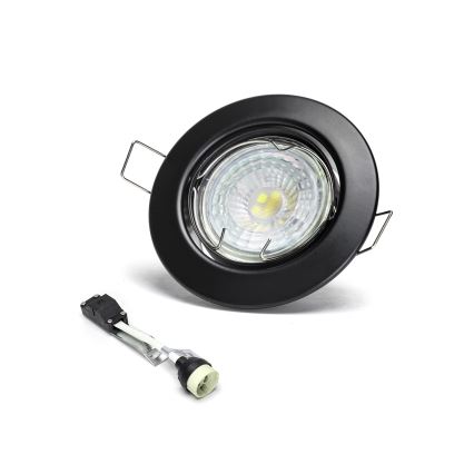 Aigostar - Set med 3 LED-infällda downlights 1x GU10/4,5W/230V 6500K, svart