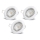 Aigostar - Set med 3 LED-infällda spotlights 1xGU10/4,5W/230V 3000K vit