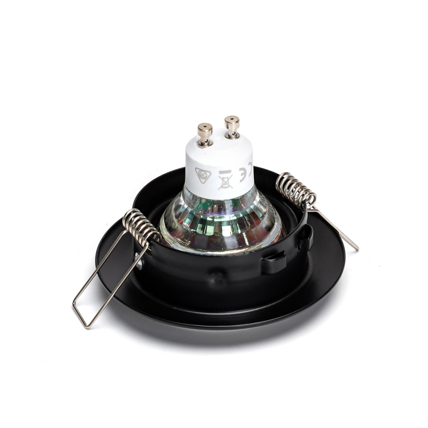 Aigostar - Set med 3 LED-infällda takarmaturer, 1xGU10/4,5W/230V, 4000K, svart