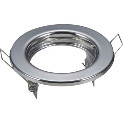 Aigostar - Set om 2 ramar för infällda GU10-armaturer Ø 8 cm, polerad krom