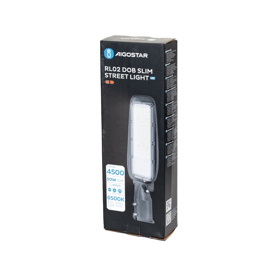 Aigostar - SLIM LED gatuarmatur 50W/230V 6500K IP65