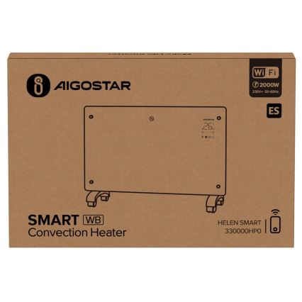 Aigostar - Smart elektrisk direktvärmare/konvektor 2000W Wi-Fi