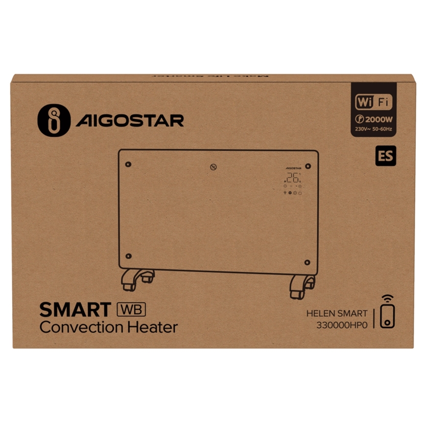 Aigostar - Smart elektrisk direktvärmare/konvektor 2000W Wi-Fi