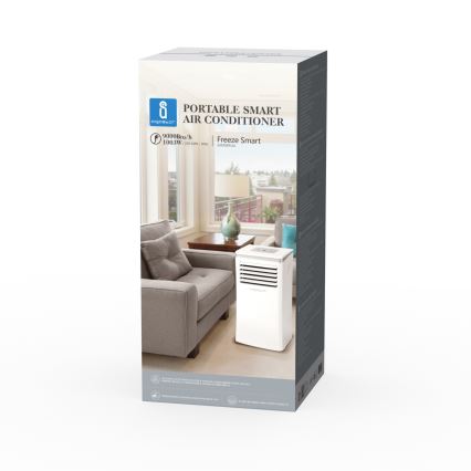 Aigostar - Smart portabel luftkonditionering 3 i 1 1003W/230V 9000 BTU Wi-Fi vit + fjärrkontroll