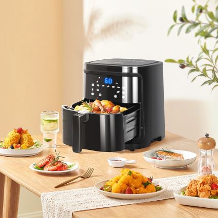 Aigostar - Smart varmluftsfritös 7l 1900W/230V/60min Wi-Fi