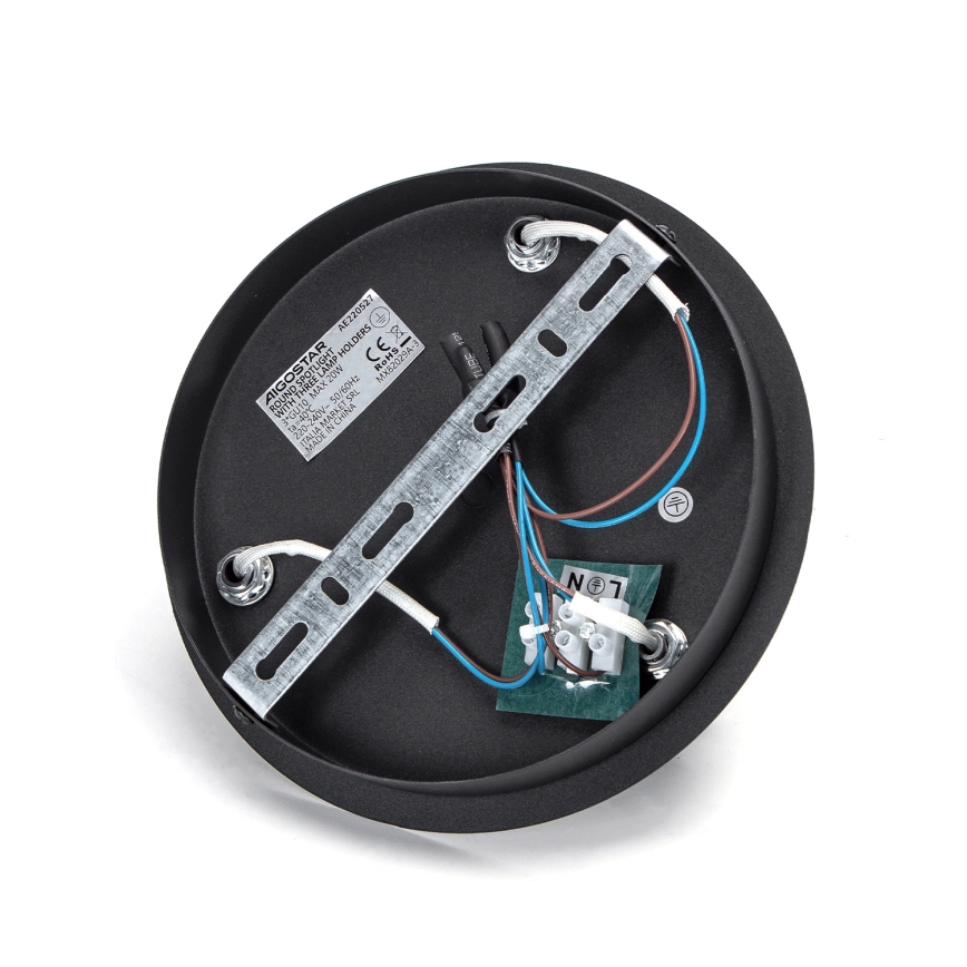 Aigostar - Spotlampa 3xGU10/60W/230V svart