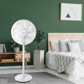 Aigostar - Stativfläkt 45 W/230 V Ø 35 cm vit