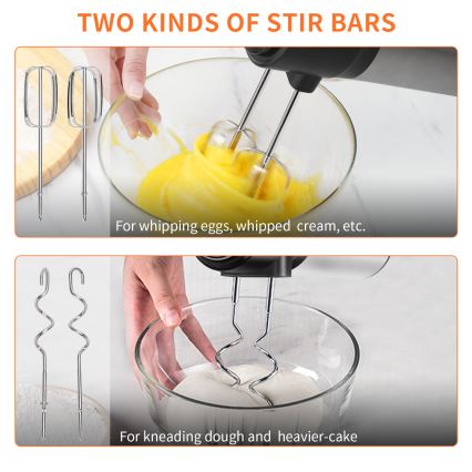 Aigostar - Stavmixer 300W/230V svart/matt krom