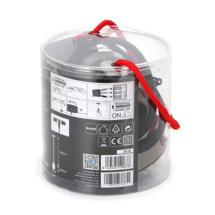 Aigostar - Strömkabel 1xE27/60W/230V antracit