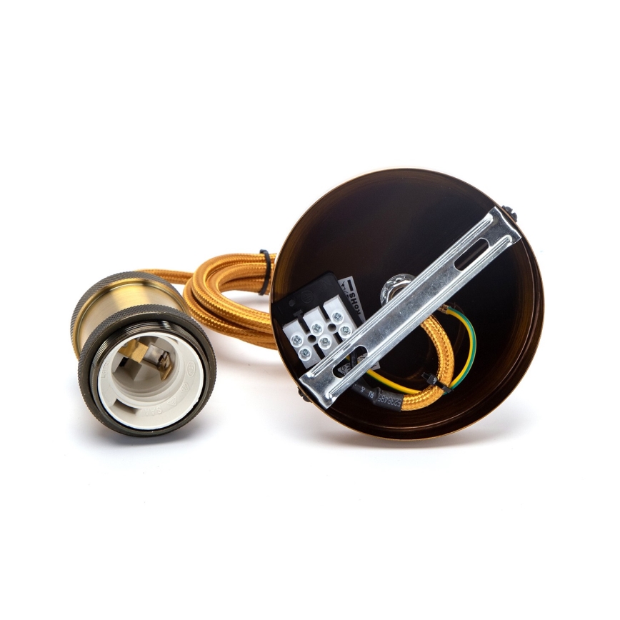 Aigostar - Strömkabel 1xE27/60W/230V guld