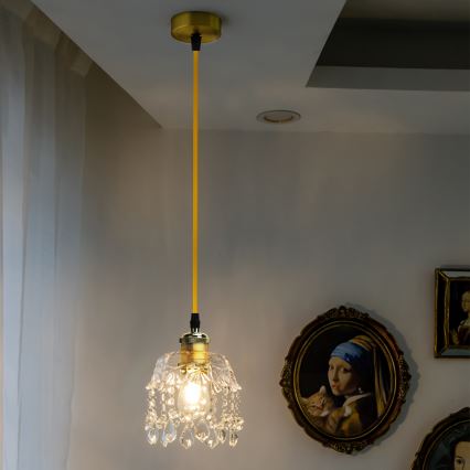 Aigostar - Strömkabel 1xE27/60W/230V guld