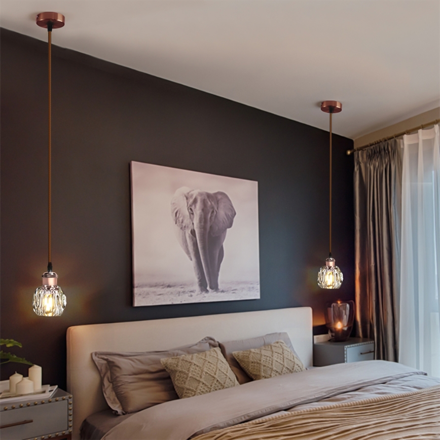 Aigostar - Strömkabel 1xE27/60W/230V koppar