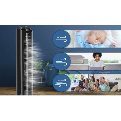 Aigostar - Torgfläkt 45W/230V svart