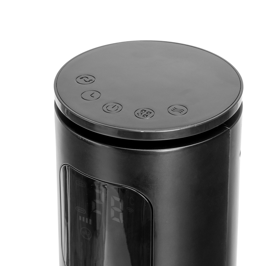 Aigostar - Torgfläkt 50W/230V svart Wi-Fi + fjärrkontroll