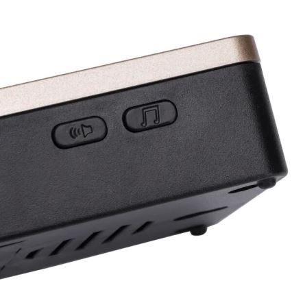 Aigostar - Trådlös dörrklocka 3xAA/12V IP44 svart/koppar