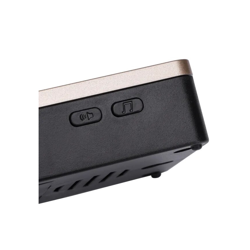 Aigostar - Trådlös dörrklocka 3xAA/12V IP44 svart/koppar