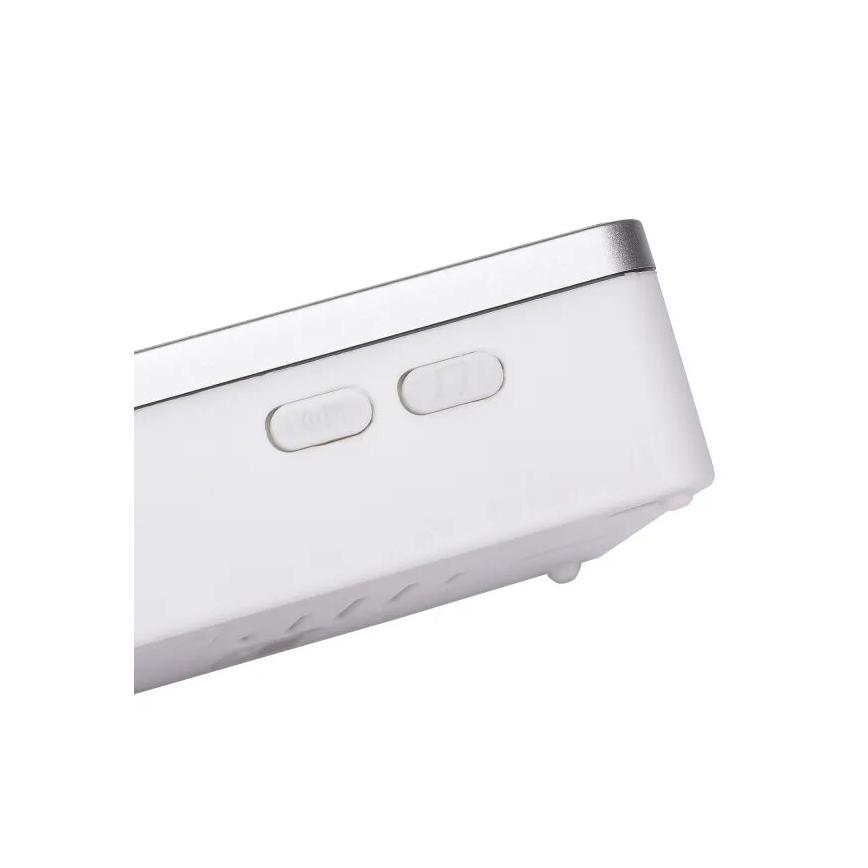 Aigostar - Trådlös dörrklocka 3xAA/12V IP44 vit/silver