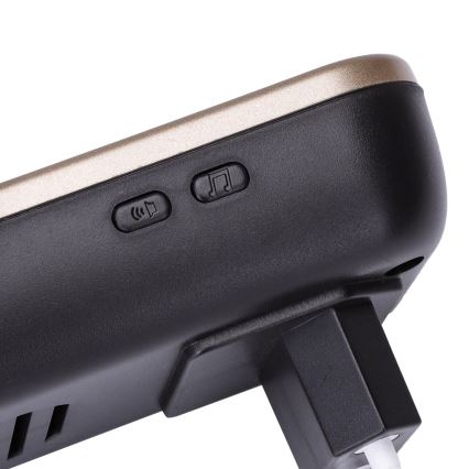 Aigostar - Trådlös dörrklocka för vägguttag 230V/12V IP44 svart