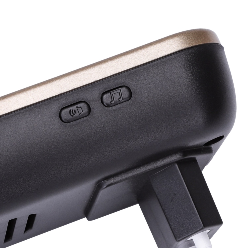 Aigostar - Trådlös dörrklocka för vägguttag 230V/12V IP44 svart