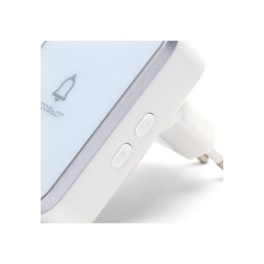 Aigostar - Trådlös ringklocka för uttag 230V vit