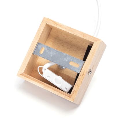 Aigostar - Träpendel i furu med sladd, 1xE27/60W/230V