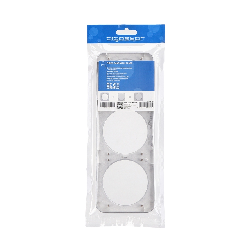 Aigostar - Tredubbel ram i plast, silver