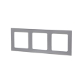 Aigostar - Trippelfotoram i glas, silver