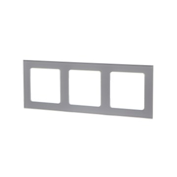 Aigostar - Trippelfotoram i glas, silver