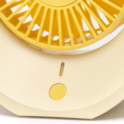 Aigostar - Uppladdningsbar bordsfläkt 3W/5V 1200mAh USB orange