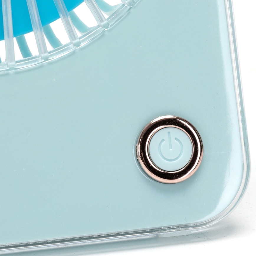 Aigostar - Uppladdningsbar bordsfläkt 5W/5V 3600mAh USB blå