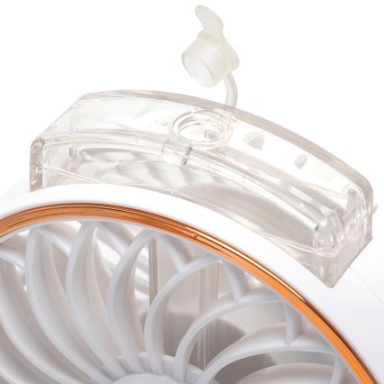 Aigostar - Uppladdningsbar fickfläkt 5W/5V 2400mAh USB vit