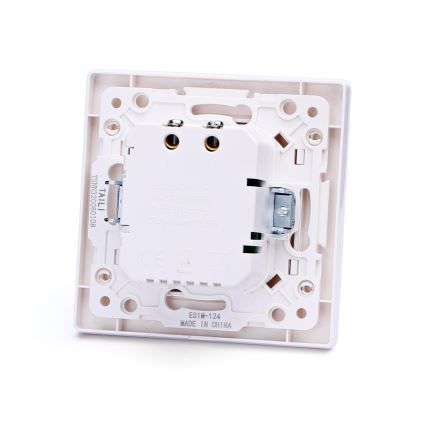 Aigostar - USB-vägguttag med ram, 2x USB-A, vit