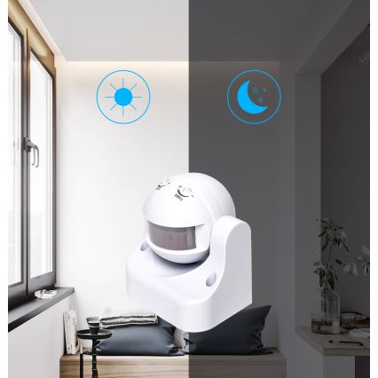 Aigostar - Utomhus infraröd rörelsesensor 230V IP44 vit