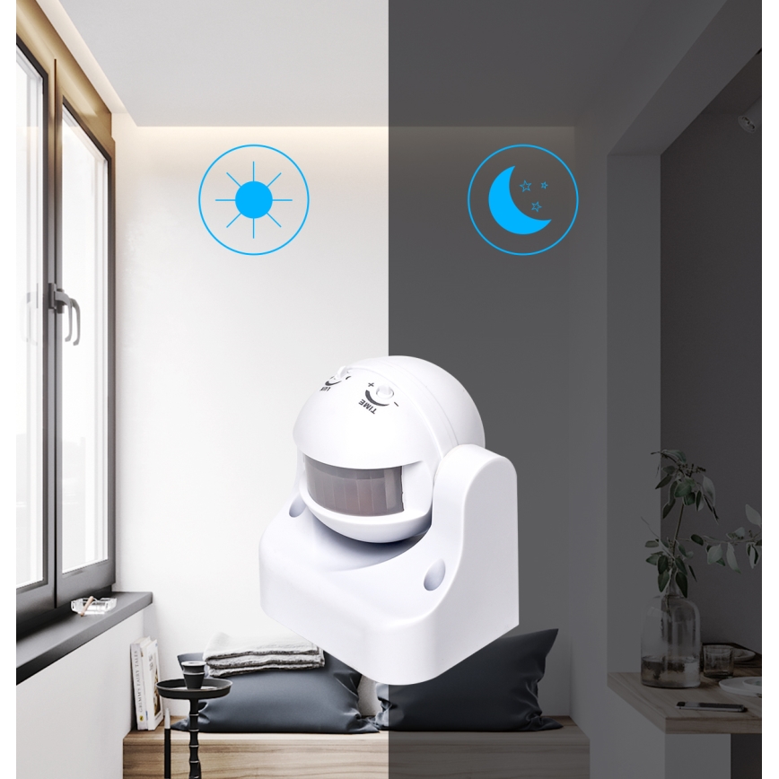 Aigostar - Utomhus infraröd rörelsesensor 230V IP44 vit