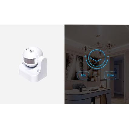 Aigostar - Utomhus infraröd rörelsesensor 230V IP44 vit