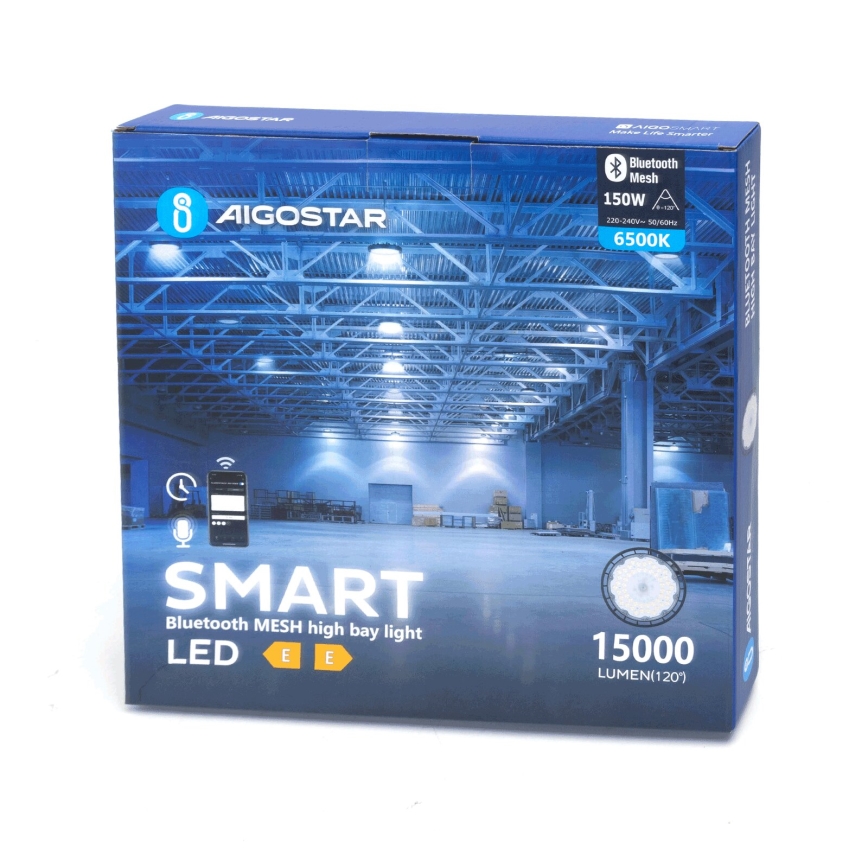 Aigostar - LED Slitstark ljusreglerad utomhus belysning MESH High Bay LED/150W/230V 6500K IP65